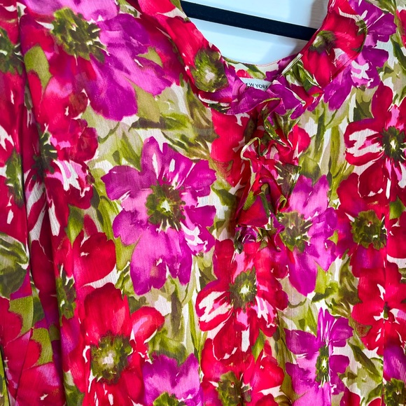 Jones New York Sport Big Frill Thrill Blouse | Size Large - Picture 3 of 6